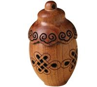 NUOBESTY Diffusore Pendente in Legno Intagliato Ciondolo Decorativo Aromatico, Bottiglia Fai da Te per Palline Profumate, Accessorio per Aromaterapia e Purificazione Aria, per Casa