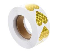 NUOBESTY Eleganti Etichette Adesive A Forma Di Cuore 500 Pezzi Etichette Di Chiusura in Carta Lucida Per Sacchetti Decorazioni Per Matrimoni Adesivi Decorativi