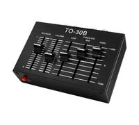NUOBESTY Equalizzatore Audio Stereo a 3 Fasce Controllo Bilanciamento | Preamplificatore per Casa o Studio, Volume Indipendente, Compatibile Giradischi e Pc, Nero