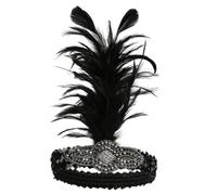 NUOBESTY Fascia per Chioma Anni 20 Piume e Strass, Copricapo Vintage per Matrimoni, Cocktail Party e Tea Party, Accessorio per Donna Stile Charleston Elegante e Retrò