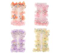 NUOBESTY Fermagli per Chioma Fiocco a Farfalla, 40 Pezzi, Tenuta Sicura Antiscivolo, Dimensioni 6,5x4,5x0,8cm, per Bambine e Mattine Impegnate