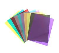 NUOBESTY Fogli Filtranti in Pvc Trasparenti e Colorati Per Illuminazione Led Sovrapposizioni Luce Gel Per Fotografia Video Dislessia