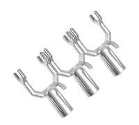 NUOBESTY Forchetta per Asta per Vestiti 3 Pezzi in Lega di Alluminio Resistente Accessori per Stendere Abiti su Balcone Supporto Pratico e Portatile per Uso Domestico e Dormitori