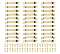 NUOBESTY Frame hanging hardware, picture hanger hooks, 100 Pezzi in Acciaio Inossidabile, giallo, per cornici fotografiche, facili da usare, per casa e ufficio