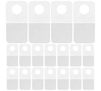 NUOBESTY Ganci Adesivi Trasparenti in PVC 200 Pezzi Linguette Sospese per Esposizione al Dettaglio Forte Aderenza e Uso Professionale per Negozi e Presentazioni