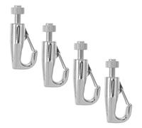 NUOBESTY Ganci in Acciaio Inox per Cornici 4 Pezzi Ganci a Scatto di Sicurezza per Appendere Quadri Accessori per Esposizione in Galleria D’arte e Binari per Quadri, Compatibili Pareti