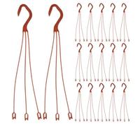 NUOBESTY Ganci in Plastica per Vasi da Appendere 24 Pezzi Accessori per Giardinaggio Stabili 14.2X1.8X0.2 Pollici per Piante da Interno e Esterno