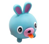 NUOBESTY Giocattolo per spremere la lingua, giocattolo per animali da stress con rumore, giocattolo per animali che urla, giocattolo per la decompressione (coniglio blu)