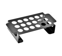 NUOBESTY Graticola per Barbecue in Acciaio Inossidabile Nero 18 Fori, Resistente e Antiaderente, per Alette di Pollo e Jalapeno, per Picnic e Campeggio