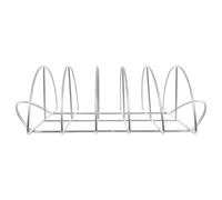 NUOBESTY Griglia Resistente e Portatile in Acciaio Inossidabile per Barbecue Bistecchiera Leggera Supporto per Costolette per Picnic e Barbecue a Casa