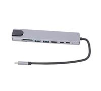 NUOBESTY Hub USB 3.0 Concentrator Type C To Convertor, 8 Porte di Espansione Smart Pd e Gigabit Ethernet, Compatibile con Laptop, Surface e Altri Dispositivi