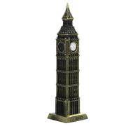 NUOBESTY in Metallo del Big Ben Londra Decorazione da Tavolo in Lega Bronzata Statua Architettonica per Soggiorno e Ufficio Punto di Riferimento Classico e Artigianato Domestico