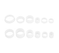 NUOBESTY Kit 12 Pezzi Boccole di Riduzione per Smerigliatrici da Banco 7-20 MM Adattatori in Plastica Resistenti Compatibili per Lavorazione Metalli e Pietra Uso Professionale e Fai da Te