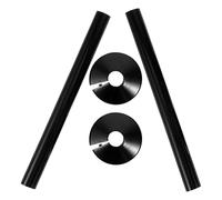 NUOBESTY Kit 2 Pezzi Copritubo Termosifone in Plastica Nera Copertura Decorativa per Tubi Idraulici, Protezione Parete e Design Semplice per Bagno e Cucina