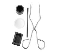 NUOBESTY Kit di Fusione Didattico da 5 Pezzi Set di Crogioli Ciotola di Fusione Asta di Calore Ad Alta Purezza per Uso in Laboratorio