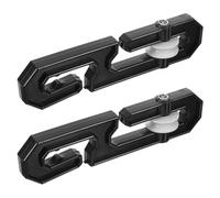 NUOBESTY Kit S-shaped 2 Puleggia Separatore per Stendibiancheria in Plastica Nero, Previene lo Slittamento e Salvaspazio per Stendibiancheria da Esterno