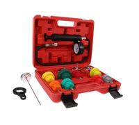 NUOBESTY Kit Tester Pressione Radiatore per Auto Strumento di Diagnostica in Metallo e Plastica Resistente ad Alte Pressioni per Controllo Perdite Impianto Raffreddamento