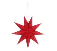 NUOBESTY Lampada a sospensione in carta a forma di stella: ornamento natalizio a forma di stella a nove punte, fai da te, decorazione per feste, lanterna con paralume illuminato per le feste