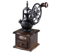 NUOBESTY Macinacaffè Manuale in Legno e Ceramica Manovella Macinatura a Freddo per Chicchi di Caffè Portatile e Compatto per Uso Domestico e Amanti del Caffè Vintage