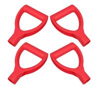 NUOBESTY Manico di Ricambio Diametro Interno 34mm per Pala in Plastica 4 Pezzi Rosso, Impugnatura per Badile e Rimozione Neve, per Campeggio e Sgombero Neve Invernale