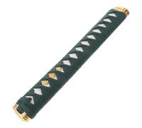 NUOBESTY Manico di Ricambio per Giapponese Wakizashi in Legno e Poliestere, Impugnatura Antiscivolo e Resistente al Sudore, Design Tradizionale per Cosplay e Creazione Fai-da-te