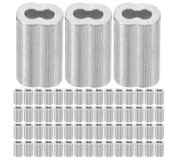 NUOBESTY Manicotti a Crimpare in Alluminio Doppio Barilotto per Cavi Metallici 1,2 Mm, 500 Pezzi, Terminali per Funi Resistenti e Adatti a Edilizia, Marina e Attrezzature Industriali