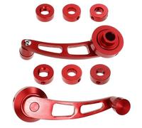 NUOBESTY Maniglia Alzacristallo Auto in Lega di Alluminio Rossa Kit Sostituzione Manovella Finestra Leva per Finestrini Auto Facile da Installare per Personalizzazione Veicoli