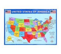 NUOBESTY Mappa degli Stati Uniti appesa poster della mappa geografica mappa usa per bambini Poster geografia scuola Poster educativo sulla geografia usa la mappa mappe murali carta UV map