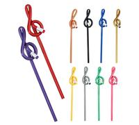 NUOBESTY Matite per Scrivere a Mano a Tema Musicale, Set da 10 Pezzi con Forma di Nota, Matite in Plastica Leggere e Insegnanti, Forniture Scolastiche e Bomboniere Creative