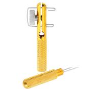 NUOBESTY Metallo Oro Dispositivo Manuale per Nodi da Pesca | Compatto e Facile da Usare, Aumenta la Tensione, Riduce Danni al Filo, Pratico da Portare Colore Casuale