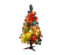 NUOBESTY mini albero di natale da tavolo mini albero di natale artificiale con luce a led scintillanti ornamenti natalizi per decorazioni fai da te per feste da 30 cm