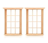 NUOBESTY Modelli Di Finestre Per Case Delle Bambole In Scala 1/12 2 Pezzi - Miniature Di 12 Elementi Di Cornice Per Finestre A Traliccio Per Decorazioni Fai Da Te E Fotografie Di Case