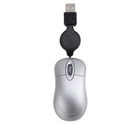 NUOBESTY Mouse Mini Telescopico Usb Per Computer e Notebook Dpi Ottico Pulsanti Comodi Rotellina Vie Design Ergonomico Adatto Per Ufficio e Casa Argento