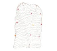 NUOBESTY Muro di sfondo della rete da pesca mediterranea netto di grandi dimensioni parete conchiglie di mare Ornamento appeso muro rete da pesca appesa muro Beige