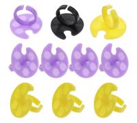 NUOBESTY Nail Paint Plate e Mixing Palettes set da 10 pezzi in plastica, facilità di pulizia, per applicazioni di nail art in saloni professionali Colore Casuale