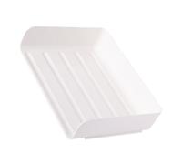 NUOBESTY Organizer da Scrivania in Plastica Bianca Portadocumenti Impilabile Resistente Porta File per Ufficio e Studio Organizer Multifunzionale per Carta e Documenti