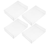 NUOBESTY Organizer per Ufficio Impilabile 4 Livelli in Acrilico Trasparente Vassoio Portadocumenti Multiuso per Scrivania Scaffale Salvaspazio per Spazio di Lavoro Professionale e Aula