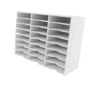 NUOBESTY Organizer Scrivania Scomparti in Plastica Portadocumenti Compatto con Supporto Telecomando e Calcolatrice Soluzione per e Scuola