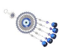 NUOBESTY Ornamento Malocchio da Appendere Campanella Ciondolo Fiore in Metallo Blu per Auto Casa e Parete Decorazione Protettiva Contro Malocchio per Interni ed Esterni