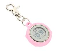NUOBESTY Orologio Tascabile Digitale Moschettone Rosa per Infermiere | Silicone e Plastica, Movimento Elettronico, Design Portachiavi, Uso Ospedaliero e Professionale