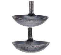 NUOBESTY Paletta per Letame in Metallo 2 Pezzi Pala Forata per Setacciare Fertilizzante e Terriccio Utensile Manuale Ergonomico per Pulizia Giardino e Rastrellatura Letame Strumento