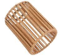 NUOBESTY Paralume Sospensione Rustico in Corda di Carta Fatta Mano Copertura Lampada Lampadario Soffitto Decorativo con Struttura Tessitura Righe Protezione Occhi e Luce Diffusa