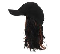 NUOBESTY Parrucca con Cappello da Baseball per Donna Berretto Corto Riccio Bob in Fibra Sintetica Traspirante Cappellino con Extension Chioma per Uso Quotidiano e Outdoor