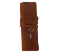 NUOBESTY Pencil Roll Up Case Pelle Vintage Multifunzionale Organizer per e Penne Portaoggetti per per Studenti e Appassionati Arte Colore Marrone Vintage
