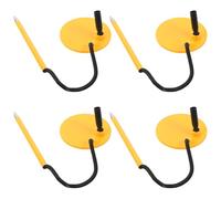 NUOBESTY Penna da Banco con Base Adesiva e Catena Elastica di Sicurezza, Set da 4 Pezzi con Inchiostro Gel Nero 0,5 Mm, Penna da Scrivania per Reception e Bancone Ufficio