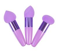 NUOBESTY Penne per Trucco Multifunzionali 3 Pezzi Spugne a Forma di Cuore e Pennello Obliquo, Strumenti di Bellezza per Trucco Viso in Casa e Studio