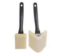 NUOBESTY Pennelli per Angoli di Pittura Murale 2 Pezzi, Pennelli Triangolari per Bordi e Dettagli Angolari, Impugnatura Ergonomica per Interni e Rifiniture Precise su Pareti e Soffitti