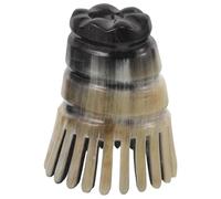 NUOBESTY Pettine Massaggiante in Corno Naturale per Cuoio Capelluto e Viso, Strumento Guasha Multifunzione Unisex per Massaggio Rilassante, per Spa Domestica e Cura Quotidiana dei Chioma