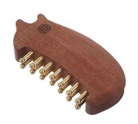 NUOBESTY Pettine Massaggiatore per Chioma in Legno e Rame Manico Comodo e Facile da Usare, per Massaggi del Cuoio Capelluto Durante Viaggi o Pause in Ufficio