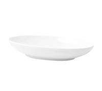 NUOBESTY Piatto da Frutta in Ceramica Bianca Vassoio Allungato Elegante per Dessert e Snack da Piattini Portafrutta Moderni per Casa Ristorante e Feste